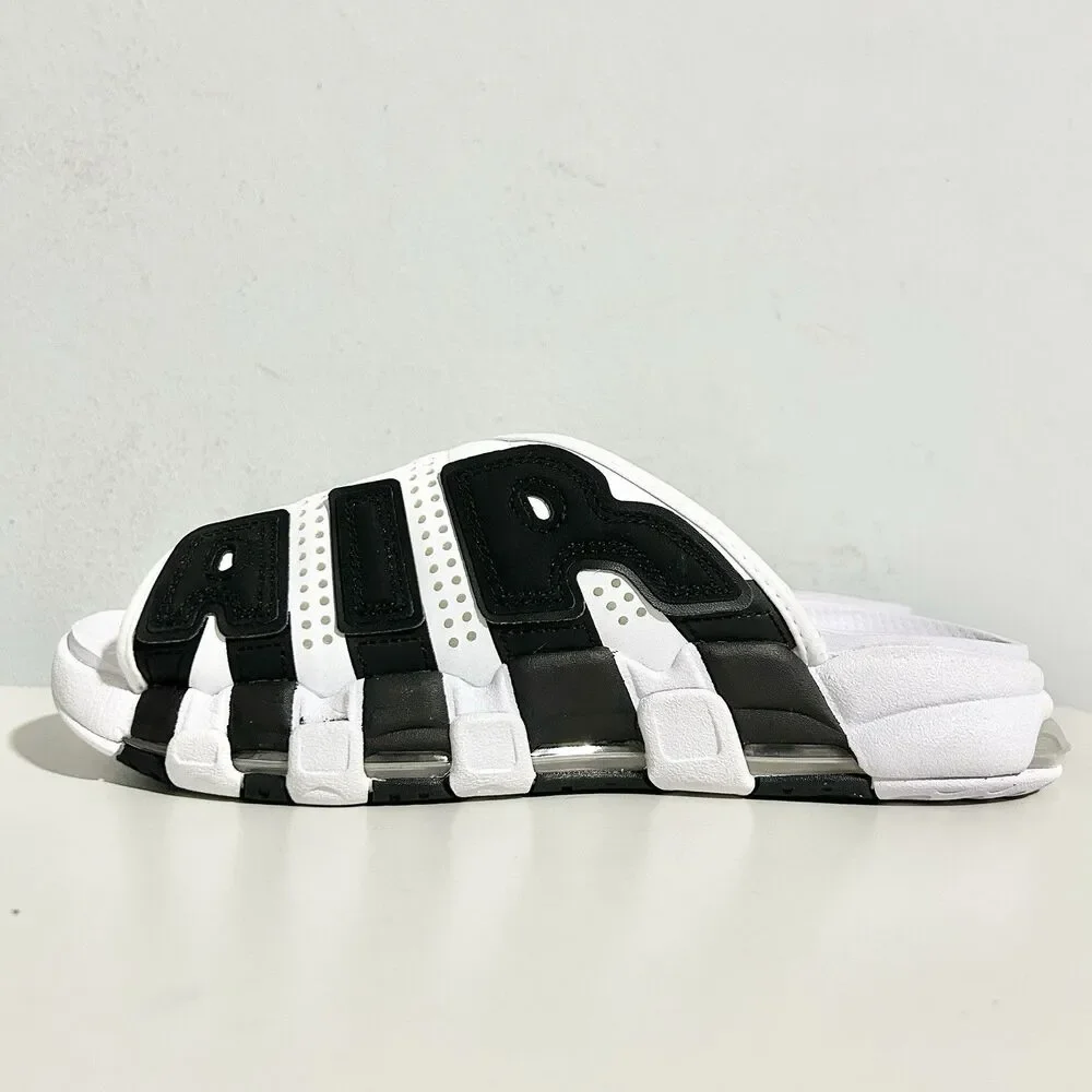 Nike Air More Uptempo “White Black Red” Men’s Size 10 Cushioned Lifestyle Slides